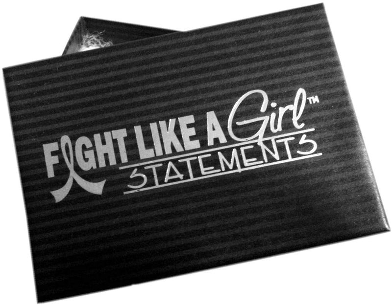 [Australia] - Fight Like a Girl For Someone Who Meant the World to Me Necklace with Stainless Steel Chain (Assorted Colors) Blue 