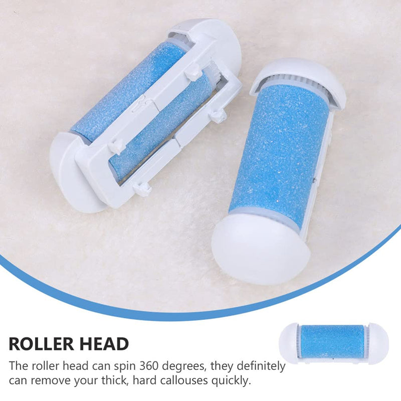 [Australia] - Lurrose 12pcs Foot File Replacement Roller Coarse Roller Refill Heads for Electronic Callus Remover Pedicure File Tool Blue 