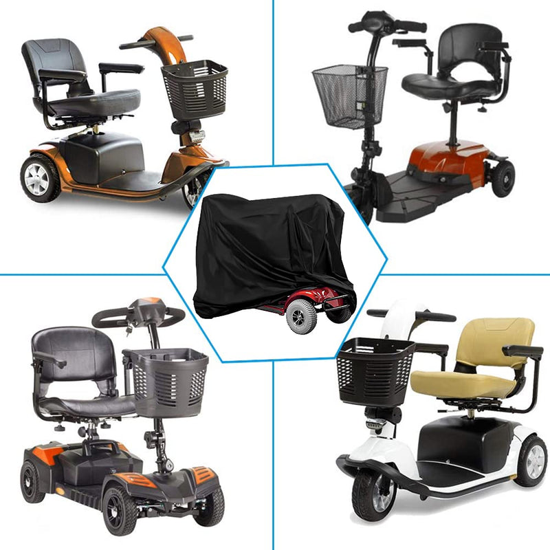 [Australia] - Heavy Duty Mobility Scooter Covers with Storage Bag, Waterproof 190D Oxford Motorbike Protect Cover Anti-uv Non-slip Electric Chair Covers Easy to Clean for Indoor Outdoor Garden Patio (140X66X91CM) 140X66X91CM 