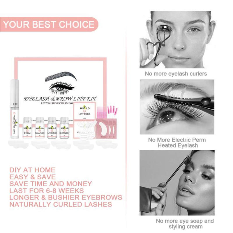 [Australia] - Ofanyia Eyelash Brow Lift Kit, Lash Brow Perm Kit, Professional Eyelash Extensions Set, Lash Curling Brow Perming Eyelash Brow Lamination Set for Fuller Brow Look And Curled Lashes 