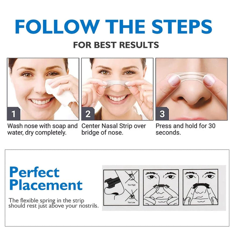 [Australia] - Nasal Strips, 30-360 PCS Nose Strips for Breathing, Reduces Nasal Snoring Caused by Nasal Congestion to Stop Snoring Breathe Easy, Relief of Nasal Congestion at Night (60PCS) 66x19mm 60 