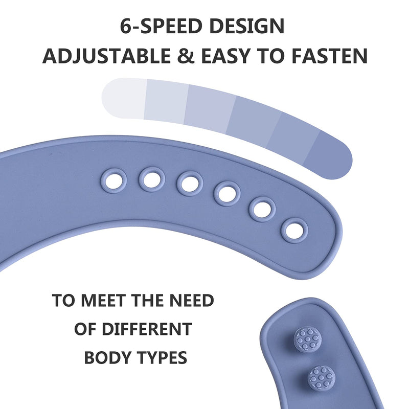 [Australia] - Kinggrand Kitchen Adult Bibs for Men, Women - Washable Silicone Adult Bibs for Elderly with Crumb Catcher (Black, Blue, Gray) 