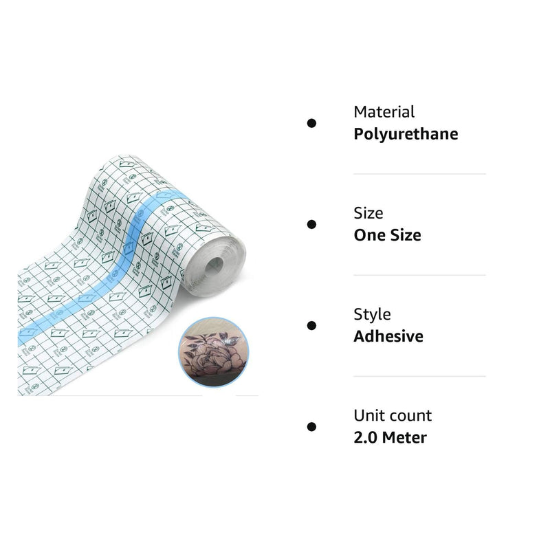 [Australia] - 2Mx15CM Tattoo Aftercare Bandage,Second Skin Adhesive Dressing Tape,Skin Glue,Tattoo Film,Tattoo Wrap Waterproof Wound Antibacterial Transparent Bandage 