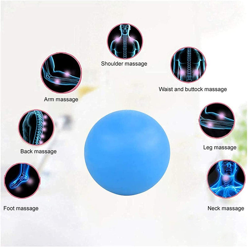 [Australia] - WOVTE Massage Lacrosse Ball for Sore Muscles, Shoulders, Neck, Back, Foot, Body, Deep Tissue, Trigger Point, Muscle Knots, Yoga and Myofascial Release (Blue)� Blue 