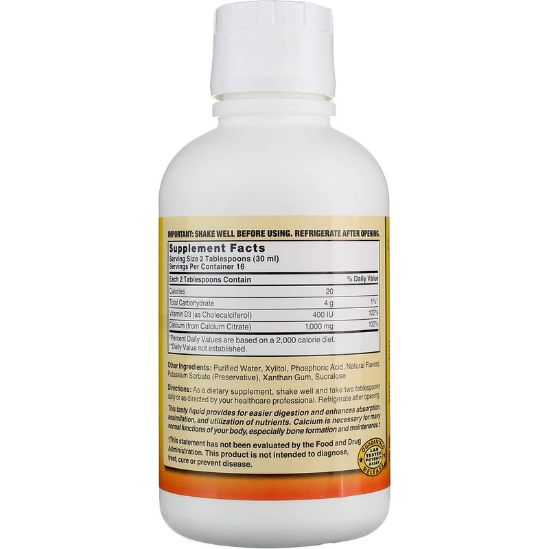 [Australia] - Liquid Calcium Citrate 1000mg with D3 16 fl oz Liquid Blueberry 