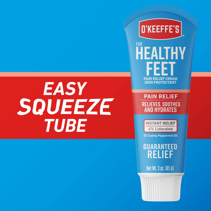 [Australia] - O'Keeffe's for Healthy Feet Pain Relief Skin Protectant Cream, 3 Ounce Tube (Pack of 1) 