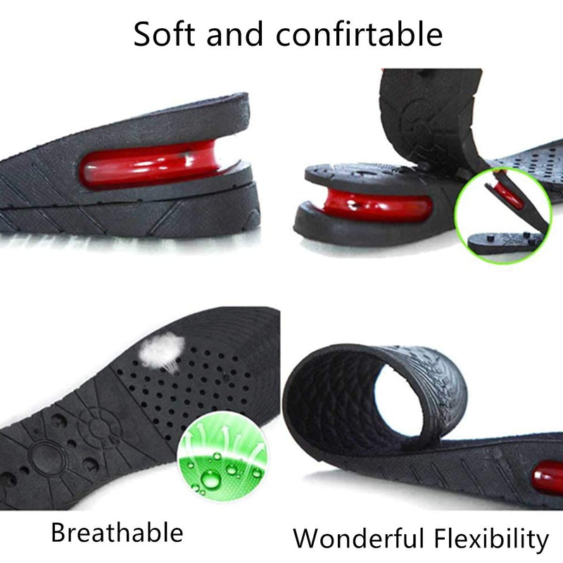 [Australia] - Height Increase Insoles Air Taller Cushion Shoes Insoles 4-Layer Heel Insert for Men 