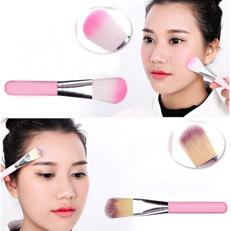 [Australia] - Children Makeup Brushes, 7Pcs Makeup Brush Set Foundation Eyebrow Eyeliner Brush Cosmetic Concealer Brushes for Kids Girls, Women trave - Pink with case 