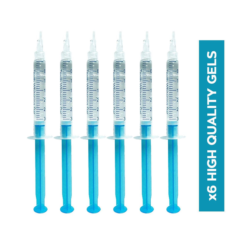 [Australia] - KAV PLUS Teeth Whitening Kit 6 Gel, LED Light, X4 Mouth Trays + Free Teeth Shade - Professional Teeth Bleach Whitening KIT 