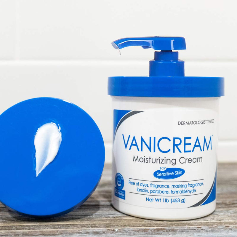 [Australia] - Vanicream Moisturizing Cream with Pump White Fragrance Free, 16 Ounce 16 Ounce (Pack of 1) 