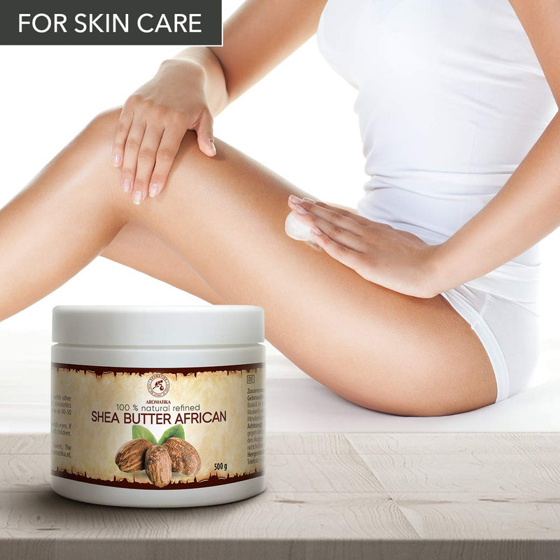 [Australia] - Shea Butter 500g - Refined - 100% Pure & Natural - African Shea Butter - Ghana- Best for Hair - Skin - Lip - Face - Body care - Karite Shea Butter 