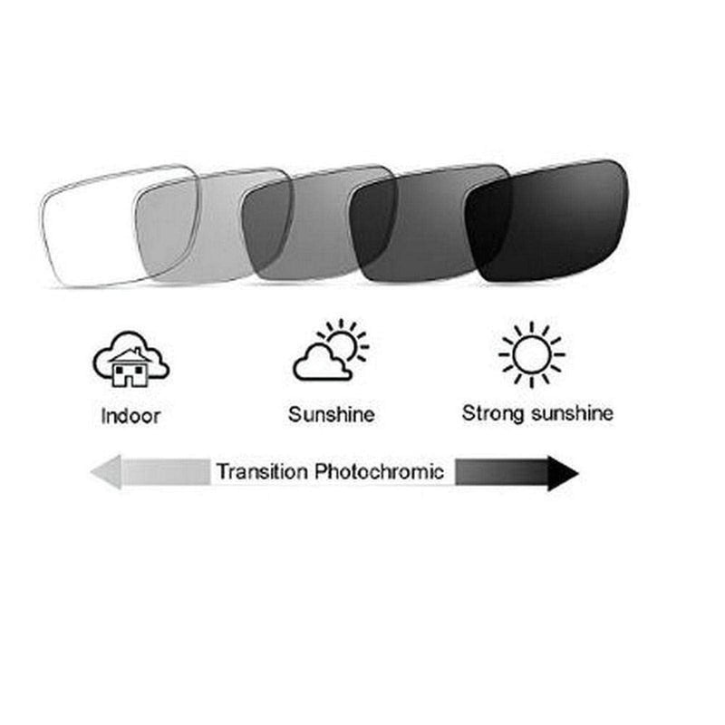 [Australia] - Transition Photochromic Transparent Frame Bifocal Reading Glasses For Men Women,Square Sunglasses Readers Clear 2.25x 