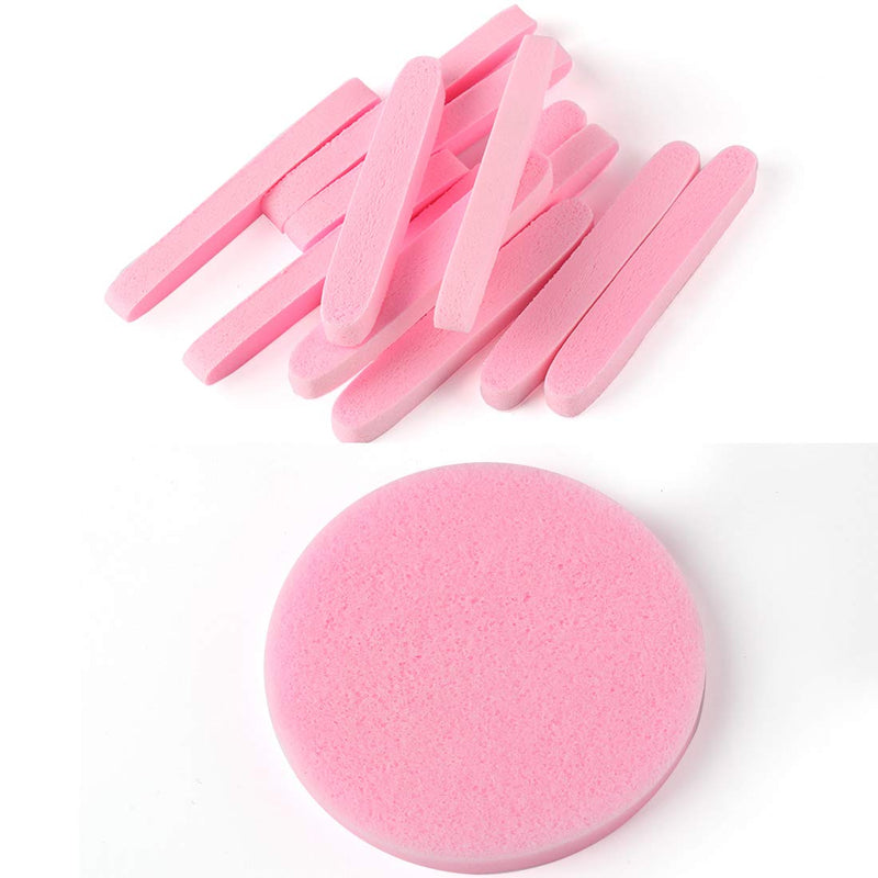 [Australia] - Facial Sponge Compressed,60 Pcs PVA Professional Makeup Removal Wash Round Face Sponge Pads Exfoliating Cleansing for Women,Pink 60 Pcs Pink 
