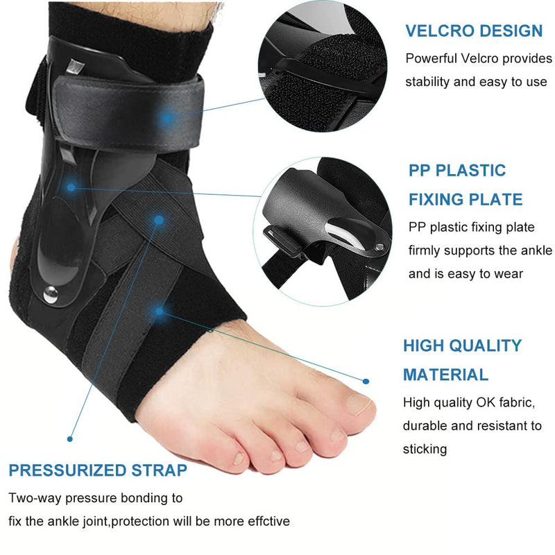 [Australia] - Ankle Brace for Sprained Ankle, Ankle Support Brace with Side Stabilizers for Men & Women , Ankle Splint Stabilizer Volleyball, Basketball, Ankle Supports for Women (Update XL) Update X-Large 