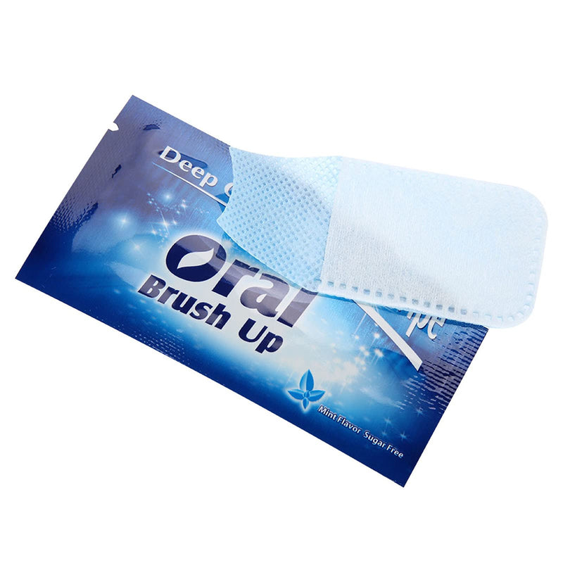 [Australia] - 50Pcs Teeth Wipe Cloth Mint Flavor Freshen Mouth Breath Tooth Cleaning Cloth Oral Tooth Deep Cleaning Wipes 