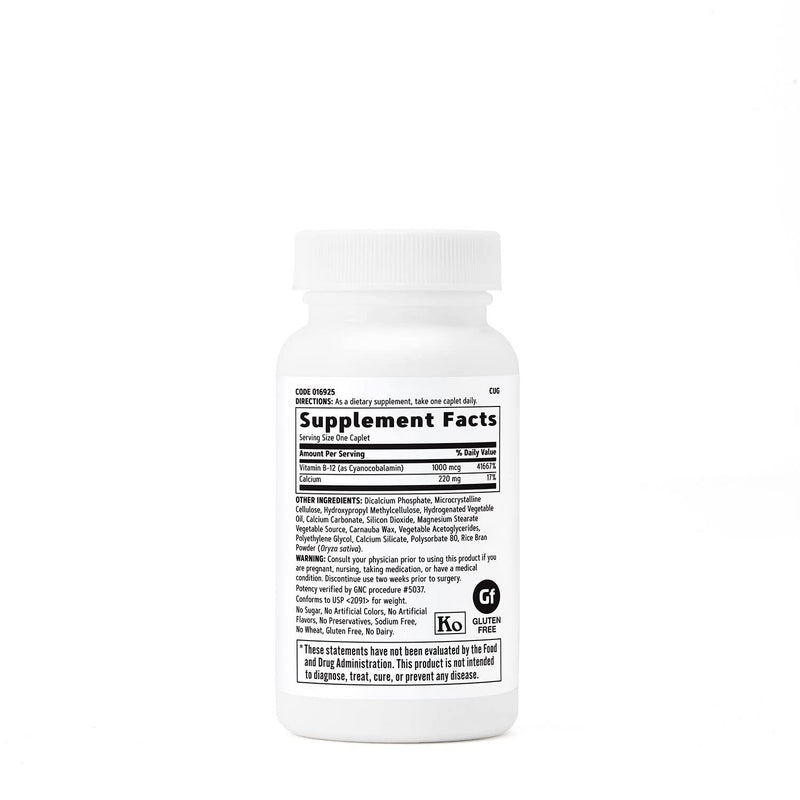 [Australia] - GNC Vitamin B-12 1000mcg, 90 Caplets, Supports Energy Production 