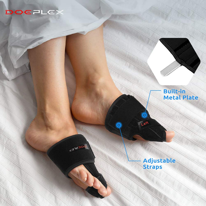 [Australia] - Doeplex Bunion Corrector and Bunion Relief 7 Pieces Kit, Big Toe Straightener for Women and Men Adjustable Bunion Splint, Treat & Prevent Hallux Valgus, Large fits Men US7-12/Women US8-9 Men 7-12/Women 8-9 