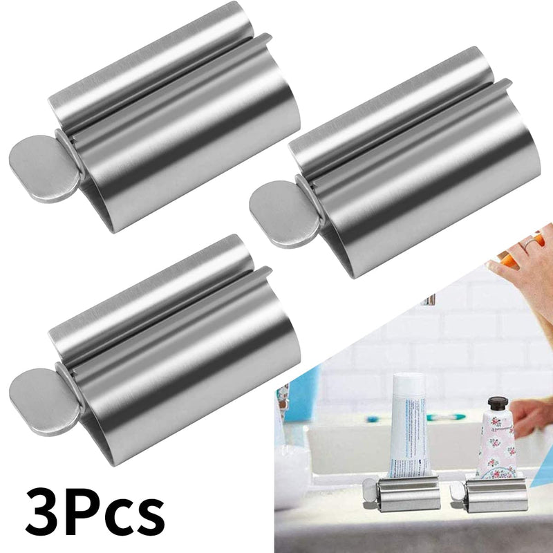 [Australia] - WANGCL 3 Pieces Stainless Steel Tube Squeezer Toothpaste Squeezer Metal Toothpaste Tube Wringer Holder Stand Toothpaste Expressor Squeezer for Bathroom 