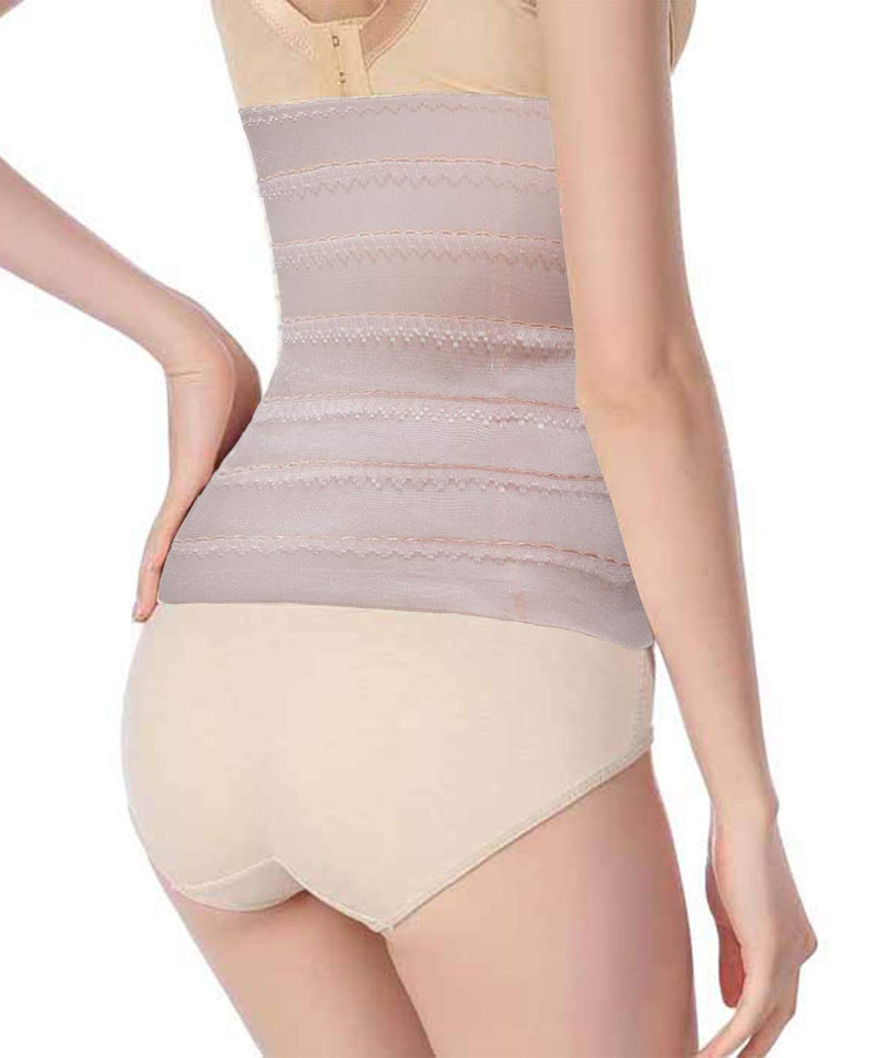 [Australia] - Bafully Womens Waist Trainer Corset Slimming Body Shaper Tummy Control Girdle Band Steel Boned Underwear XL Beige 