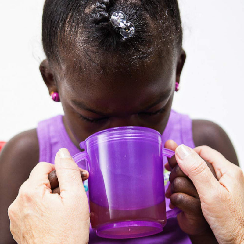 [Australia] - Talktools Recessed Lid Cup with Handles - 2 Lids | Therapy Cups | Helps Improve Lip Closure and Tongue Retraction | Alternative to Sippy Cup 