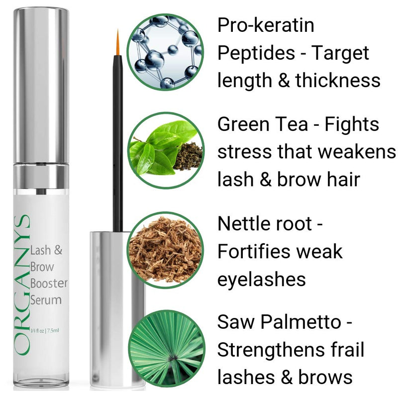 [Australia] - Organys Lash & Brow Booster Serum Gives You Longer Fuller Thicker Looking Eyelashes & Eyebrows. Bestselling Conditioner Stimulates The Appearance Of Growth & Regrowth. Natural Eye Lash Oil Free Enhancer 