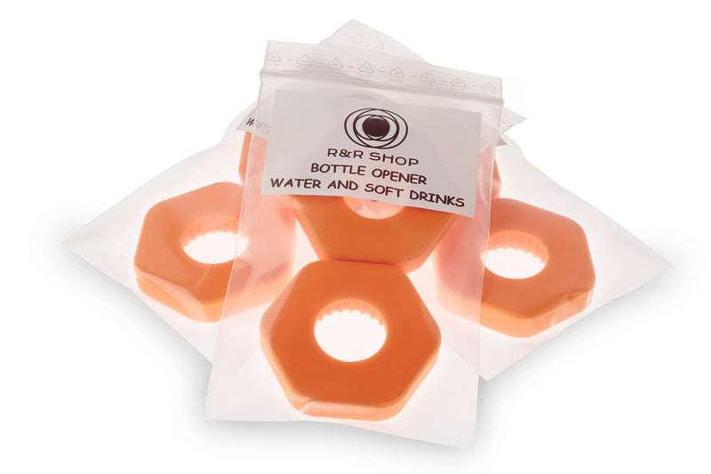 [Australia] - R&R SHOP - Bottle Opener for Seniors and Patients with Arthritis, Water and Soft Drink in 100% Recyclable Corn Plastic - Set of 2 (Orange) 
