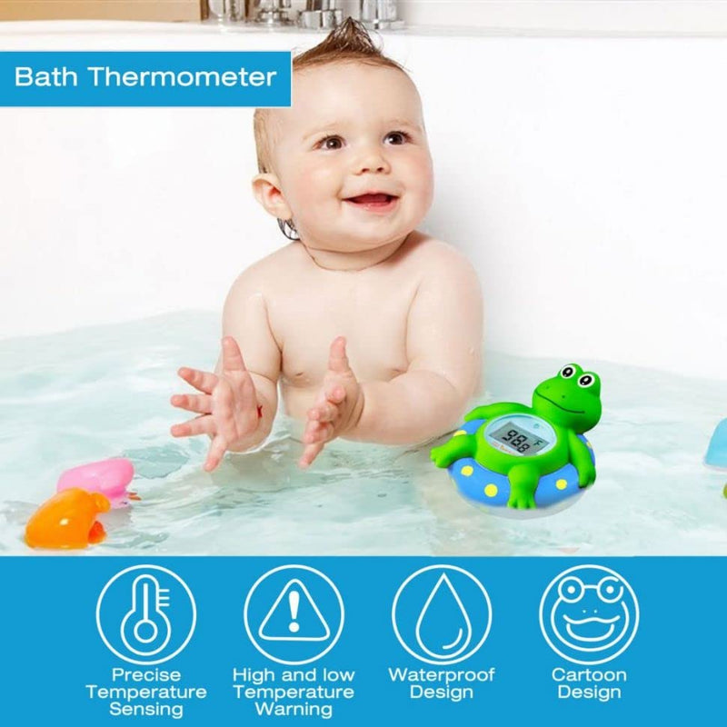 [Australia] - Doli Yearning Frog Baby Bath Thermometer, Toddlers Floating Bath Toy, Bathtub Thermometer, at Fahrenheit and Celsius degree - Blue 