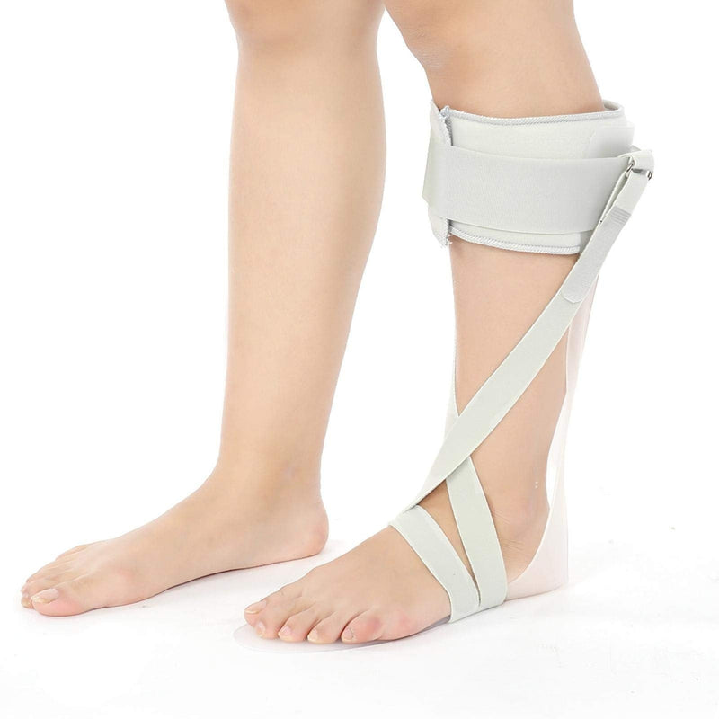 [Australia] - TMISHION Adjustable Foot Drop Orthosis Ankle Corrector Support Brace Protection Correction Splint with X-shape Foot Fix Strap M Left 