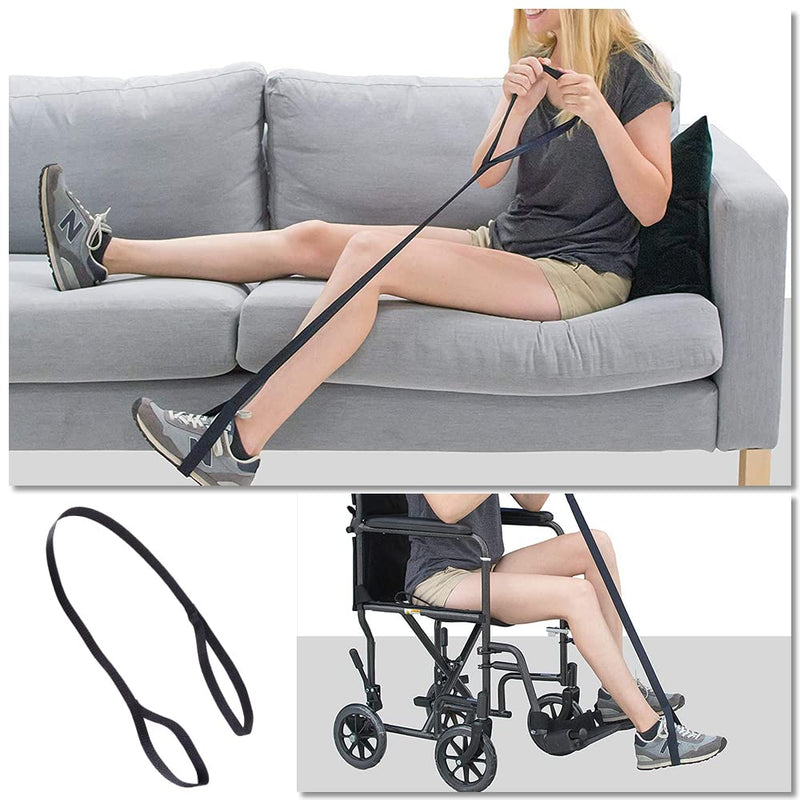 [Australia] - 2 Pcs Leg Lifter Straps Leg Lifter Mobility Aids Drive Leg Lifter with Hand and Foot Loops for Elderly, Handicapped, Injury, Car and Bed 