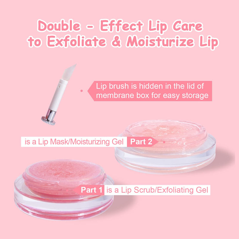 [Australia] - immetee Lip Mask Lip Scrub, 2 in 1 Lip Balm Lip Care Mask, Dry Lip Repair, Fades Lip Lines, Overnight Lip Treatment. 