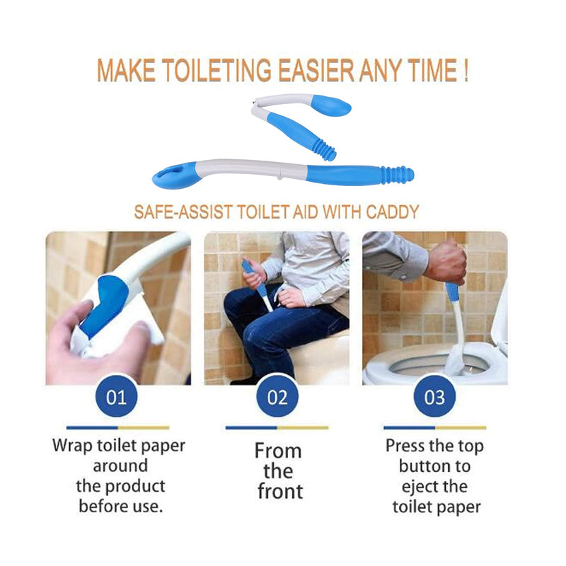[Australia] - Weohoviy Paper Wiping Aids, Folding Toilet Aid Wiper Long Reach Comfort Tissue Grip Wiper for Limited Mobility Elderly 