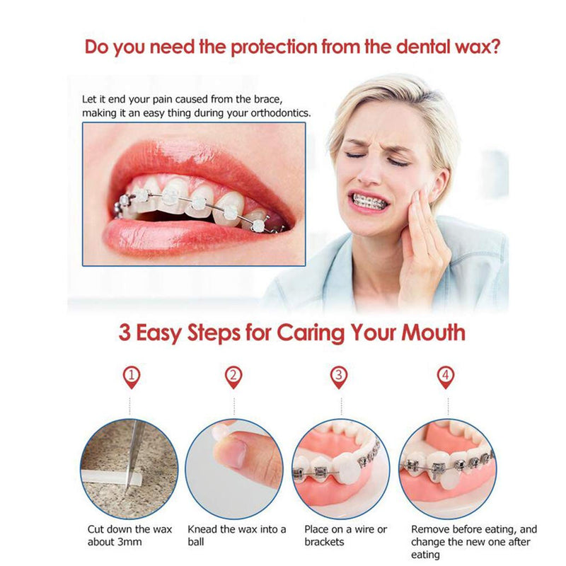 [Australia] - Angzhili 50 Pcs Dental Orthodontic Wax Relief Wax 10 Boxes Sticks Mutiple Scents Fresh Mouth for Braces Wearer 