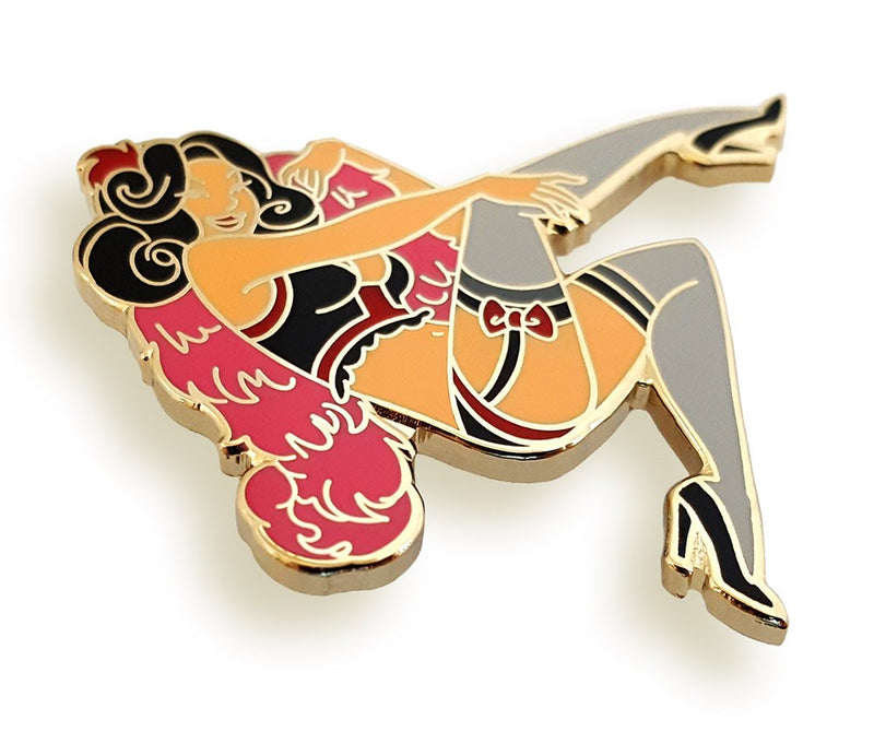 [Australia] - Pinsanity Burlesque Dancer Enamel Lapel Pin 