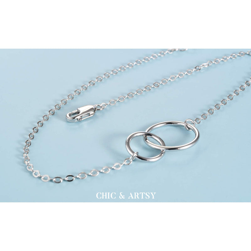[Australia] - 925 Sterling Silver Ankle Bracelet Multilayer Anklets for Women Satellite, Star, Cross, Circle, Butterfly, Teardrop, Oval Disk Layered Anklet Beach Jewelry 2 circle 