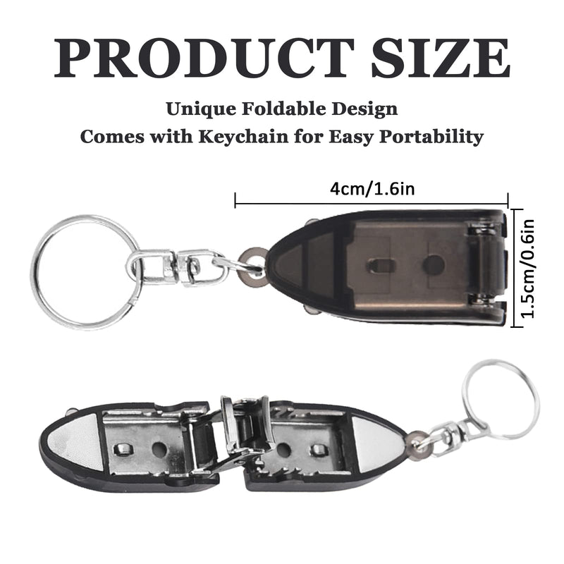 [Australia] - Modixun 3Pack Travel Keychain Finger Nail Clippers, Mini Foldable Stainless Steel Nail Cutter, Portable Nail Clippers with Nail Files 