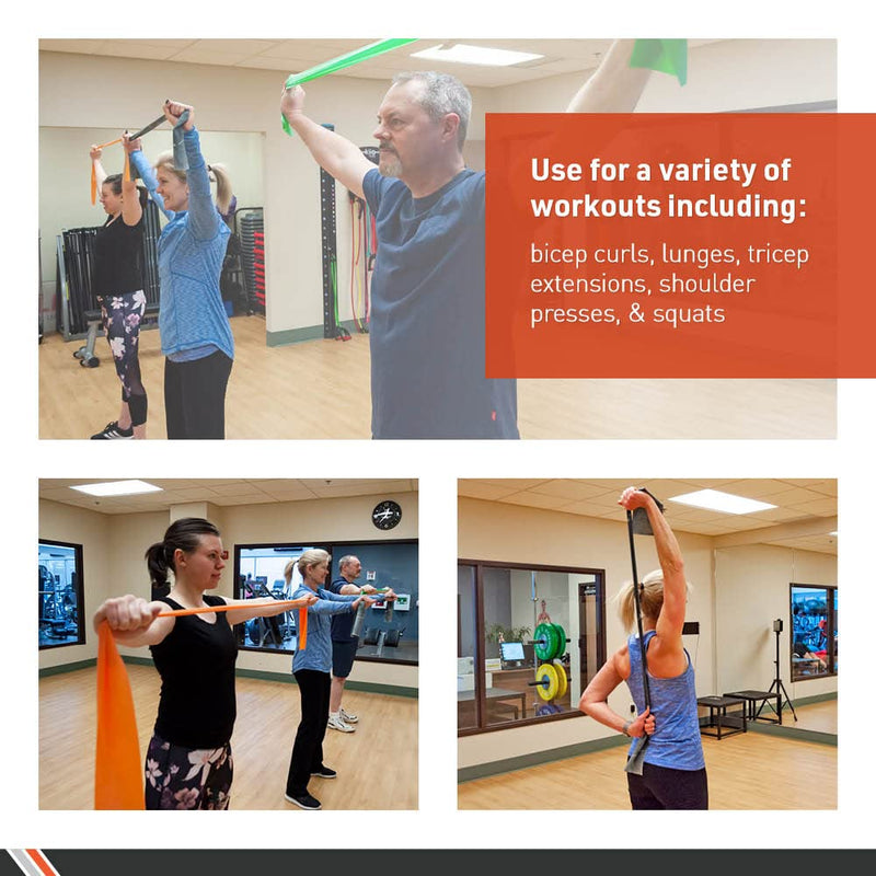 [Australia] - Body Sport Exercise Bands - 25 yd. Roll of Special Resistance Bands for Stretching, Fitness or Physical Therapy, Non-Latex Light Blue 