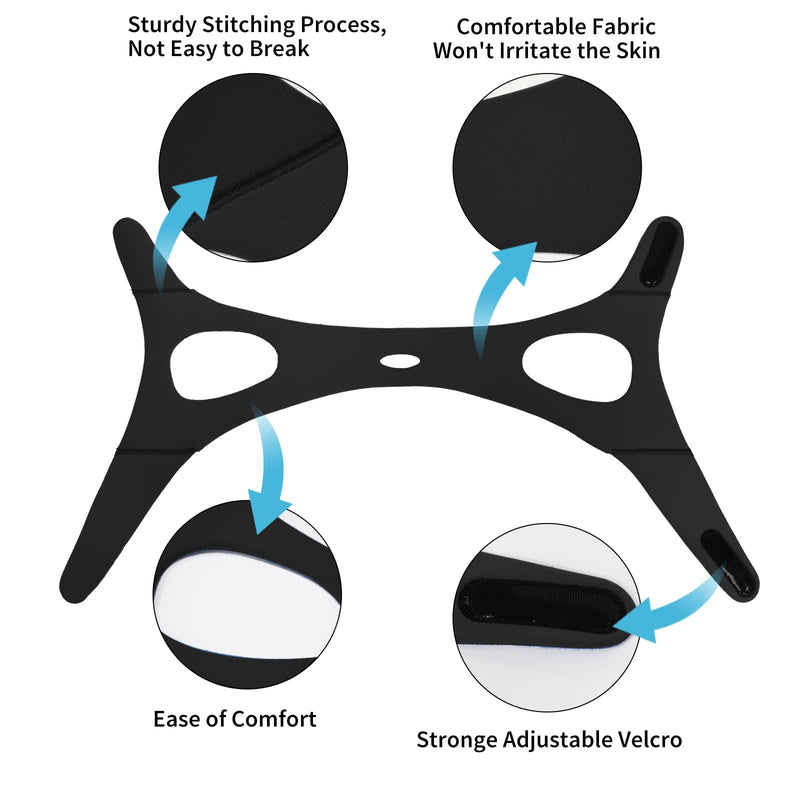 [Australia] - Anti Snoring Chin Strap, 2023 Upgraded Adjustable Stop Snore Chin Strap, Professional Effective Anti Dry Mouth Chin Strap Stop Noise for Men Women Breathing Chin Strap Relief Sleep Aid Devices (Black) Black 