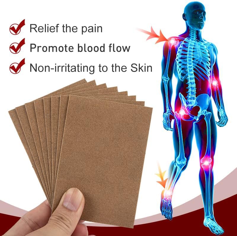 [Australia] - 10 Pack 80 Pcs Pain Relief Patch Chinese Medicinal Paprika Plasters for Joints Porous Chilli Patch Hot Capsicum Pain Relieving Patches for Neck (80 Pcs) 