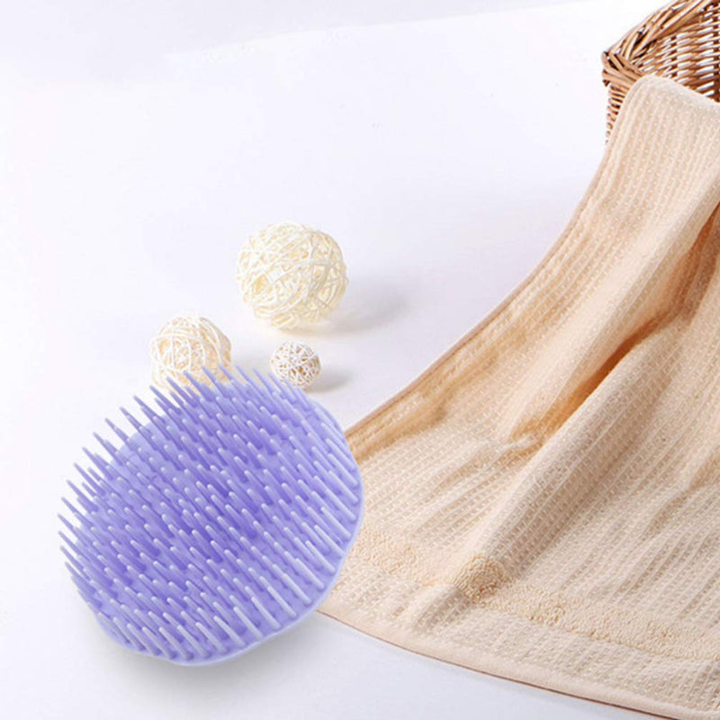 [Australia] - Beaupretty 5Pcs Plastic Hair Scalp Massager Shampoo Brush Round Head Scrubber Dandruff Combs Portable Hairdressing Shower Brush for Dorm Salon (Random Color) 