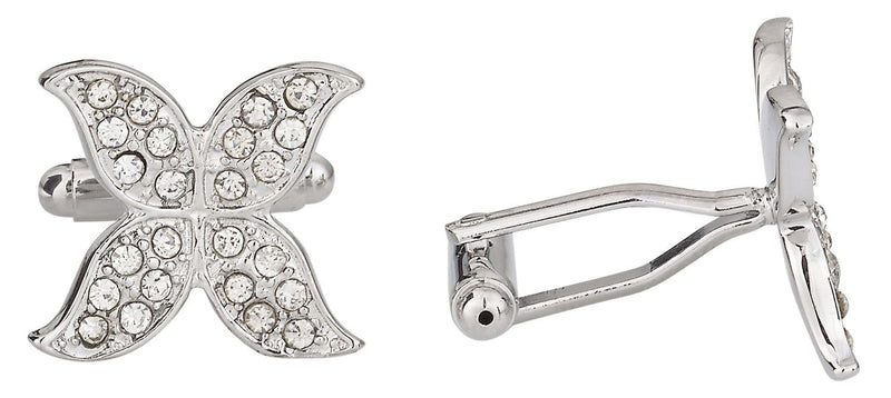 [Australia] - Cuff-Daddy Crystal Butterfly Cufflinks 