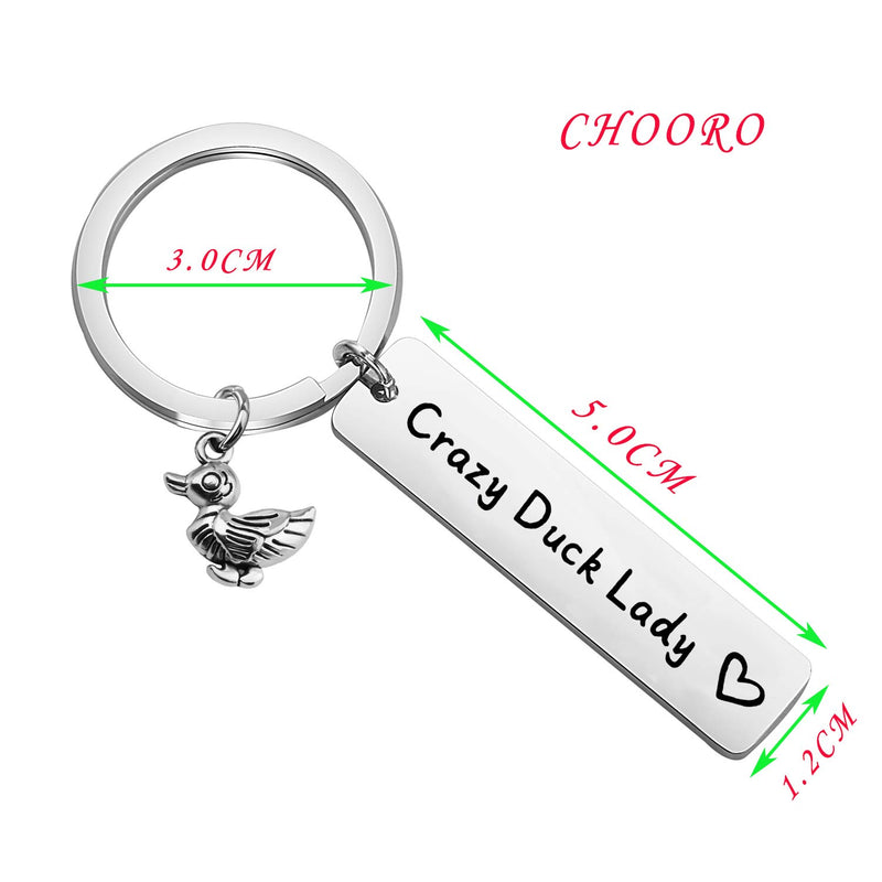 [Australia] - CHOORO Duck Jewelry Duck Charm Gift for Grandma Mom Crazy Duck Lady Keychain 