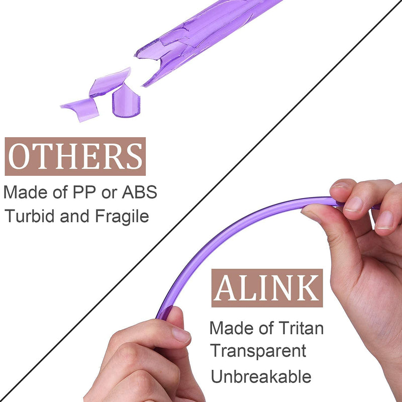 [Australia] - ALINK 10.5 in Long Rainbow Colored Reusable Tritan Plastic Replacement Straws for 20 OZ 30 OZ Tumblers, Set of 10 with Cleaning Brush 