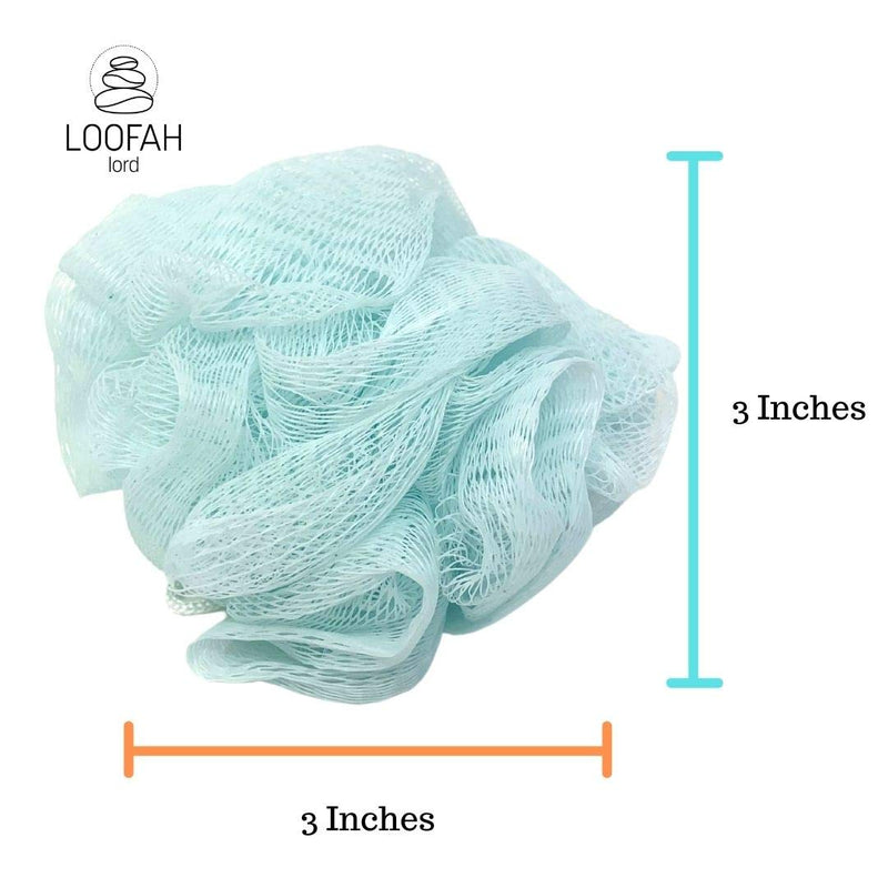 [Australia] - Loofah Lord 12 Baby Blue Bath or Shower Sponge Loofahs Pouf Mesh Wholesale Bulk Lot Baby Blue 12 