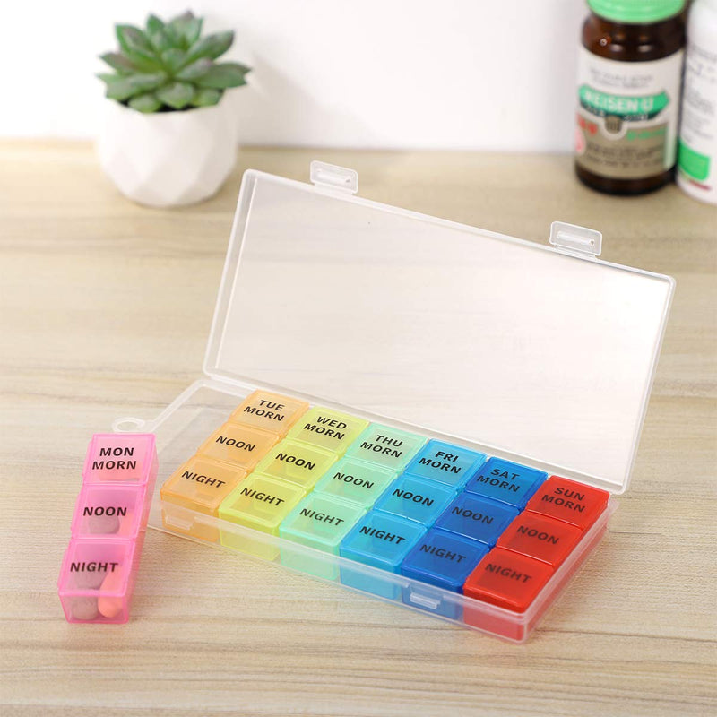 [Australia] - ULTNICE Pill Box for 7 day Pill Organizer 21 Slots Storage Box Weekly Pill Holder for Medications Vitamins 
