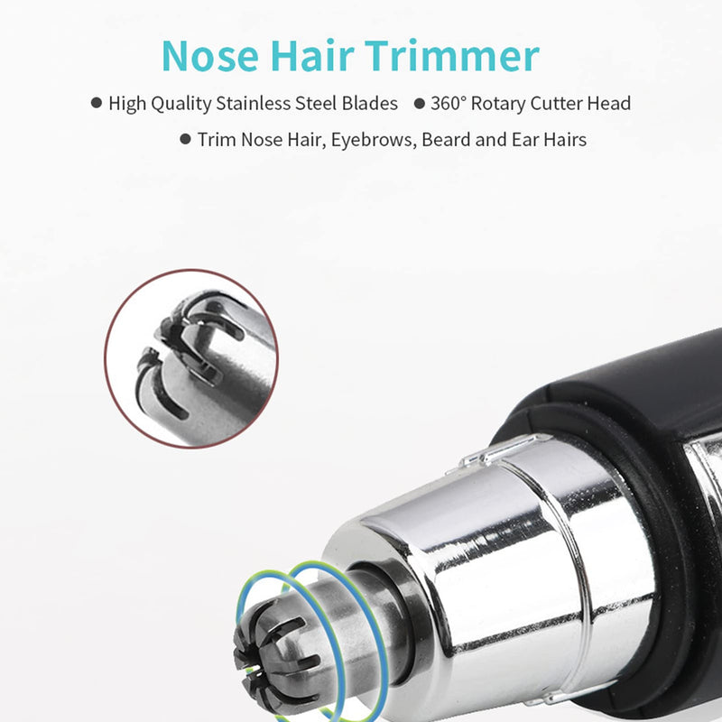 [Australia] - Ear Nose Hair Trimmer Clipper Abody Electric Nose and Ear Hair Trimmer, with 360° Rotating Painless Dual Edge Blades, Facial Hair Trimmer for Men and Women 