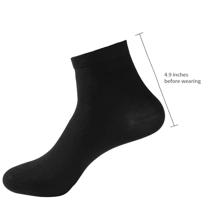 [Australia] - Bamboo Men sock Breathable Sock Low Quarter Thin Ankle Sock Comfort Cool soft Sock 5 Pairs Black Large 