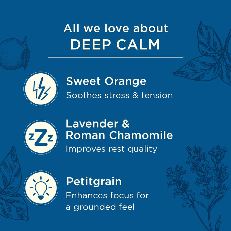 [Australia] - Gya Labs Deep Calm Essential Oil Roll On(10ml) - Floral, Soothing Scent Deep Calm (Roll On) 10 ml (Pack of 1) 