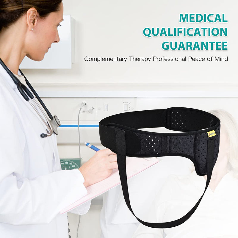 [Australia] - Tenbon Hernia Belt Truss for Men and Women Left or Right Side Supportive Groin Pain Truss With Removable Compression Pads For Pre or Post-Surgical Scrotal, Femoral, Comfortable Adjustable Waist Strap Hernia Guard Medium 