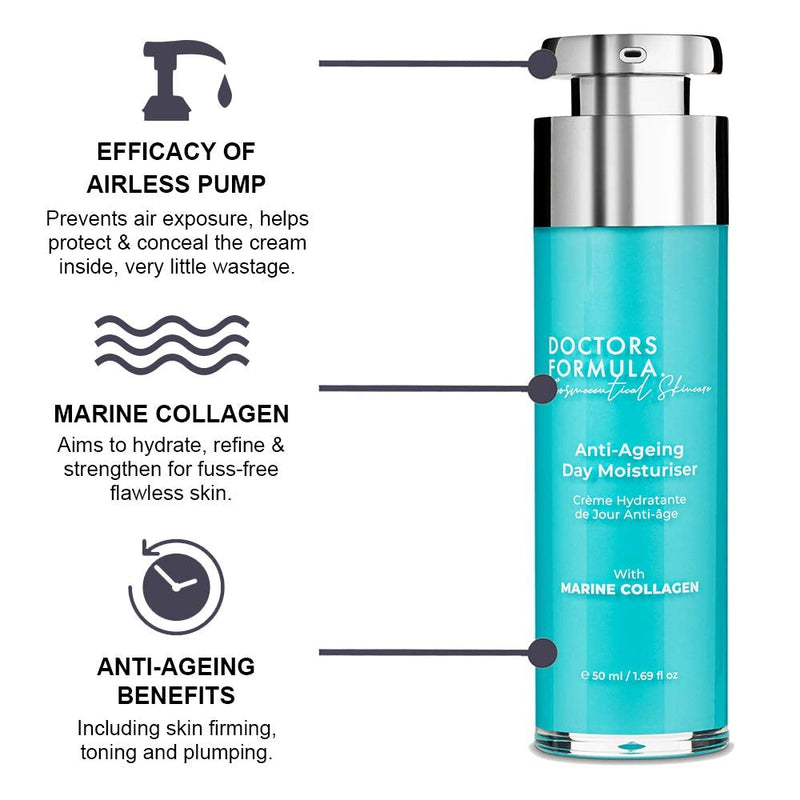 [Australia] - Doctors Formula Marine Collagen Anti-Ageing Day Moisturiser 50ml Air Pump Day Moisturizer 