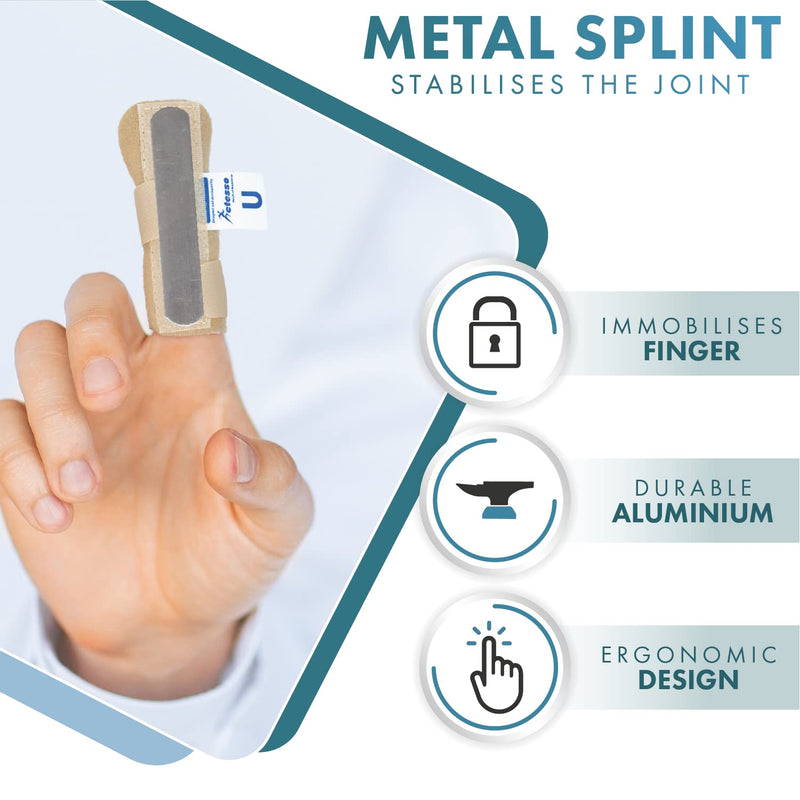 [Australia] - Actesso Neoprene Finger Support Splint – Mallet Brace for Trigger Finger and Ligament Pain (Beige) Beige 